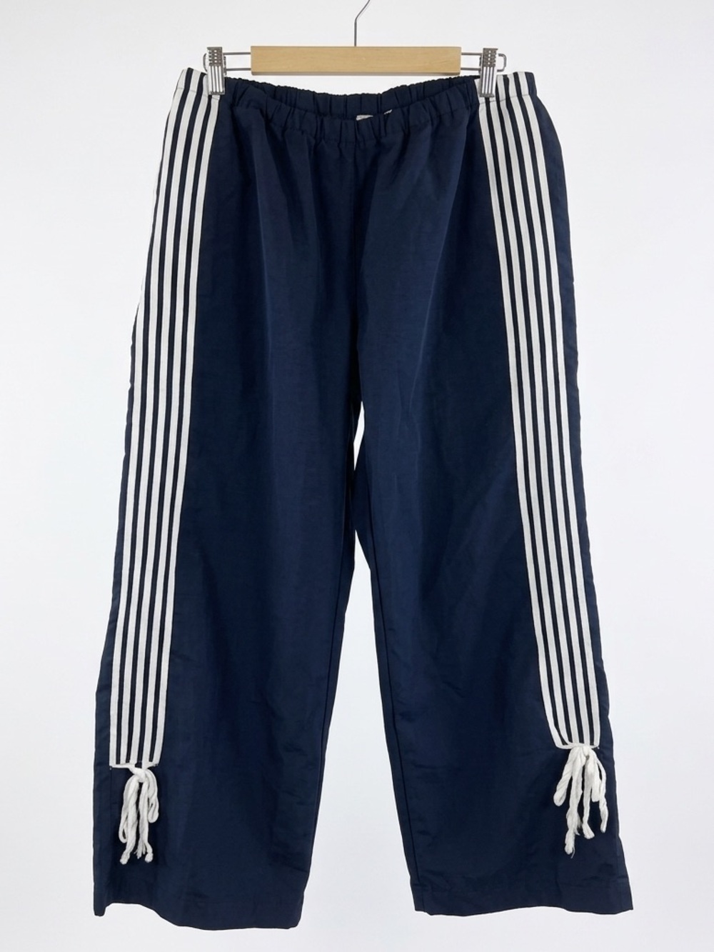 Y2K / Retro Style  Bow Accent Striped Track Pants Joggers -  Size XL